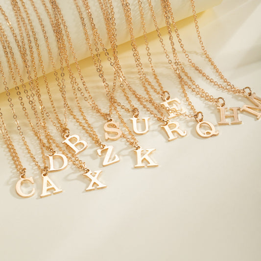 English Letter Necklace Female Personality